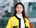 설현 출국길, 봄을 담은 싱그러운 공항패션