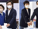 사전투표 나선 김동연, 김은혜 경기도지사 후보