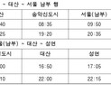 서산성연~당진송악~서울남부터미널 시외버스 개통