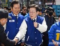 이재명 ‘출구조사 압승’ 직후 “겸허하게 지켜보겠다” 