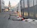 강릉 포남동 주상복합건물 공사 현장 인근서 도로 침하 