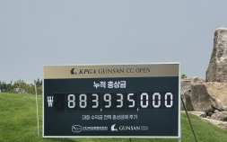 KPGA 군산CC 오픈, 1라운드 종료 기준 누적 총상금 ‘8억8393만5000원’