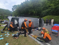 춘천 골프장서 승합차 전도…1명 사망·5명 중경상