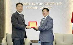 몽골올림픽위원회, 김영식 대한장애인체육회 노조위원장에 감사패 수여