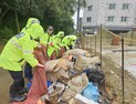 전북경찰, 군산 수해 복구 현장 지원 출동