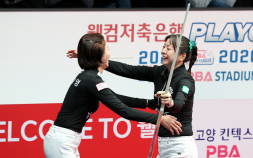 ‘당구 여제’ 김가영, 아야코와 승리 합작…하나카드, 파이널까지 단 1승 [PBA]