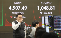 코스피, 오전장 중 낙폭 줄여 5100선 위로…삼전·하이닉스 상승전환 시도