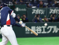 문보경 선제 투런포…한국, 호주전 2-0 리드 [WBC]