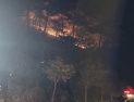 영월군 무릉도원면 법흥리 산불 발생…진화 중