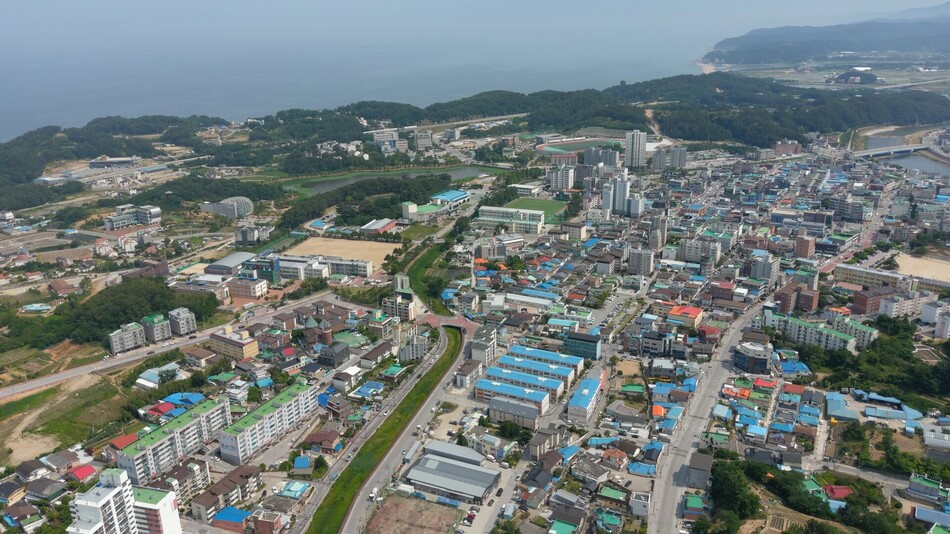 인구 증가세가 두드러진 울진읍 전경. 울진군 제공