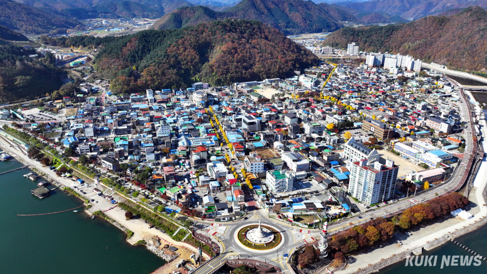 화천읍 드론 전경(쿠키뉴스 DB)