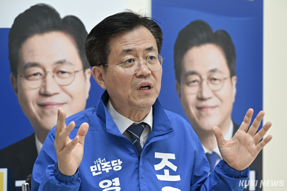 조유진 더불어민주당 영등포구청장 후보가 12일 오전 서울 영등포구 캠프 사무실에서 쿠키뉴스와 인터뷰하고 있다. 남동균 기자