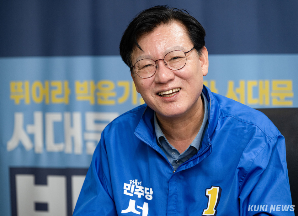 박운기 더불어민주당 서대문구청장 후보가 13일 서울 연희동 선거사무소에서 쿠키뉴스와 인터뷰하고 있다. 임은재 기자