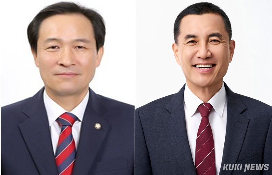 우상호·김진태 강원특별자치도지사 후보가 동서고속철도 사업과 관련해 맞고발에 나섰다.