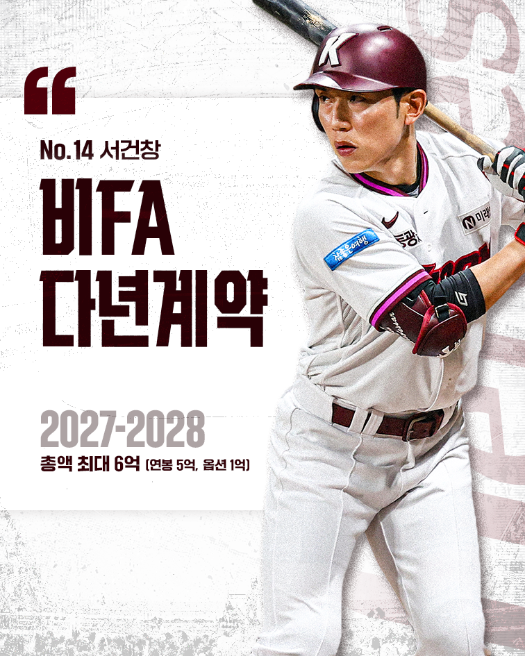 1989년생으로 올해 8월 만 37세가 되는 서건창은 이날 키움과 비FA 다년 계약을 체결했다. 키움 히어로즈 제공