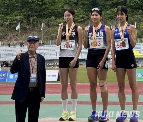 강원 원주시청 직장운동경기부 소속 박나연(시상대 가운데) 선수. 원주시