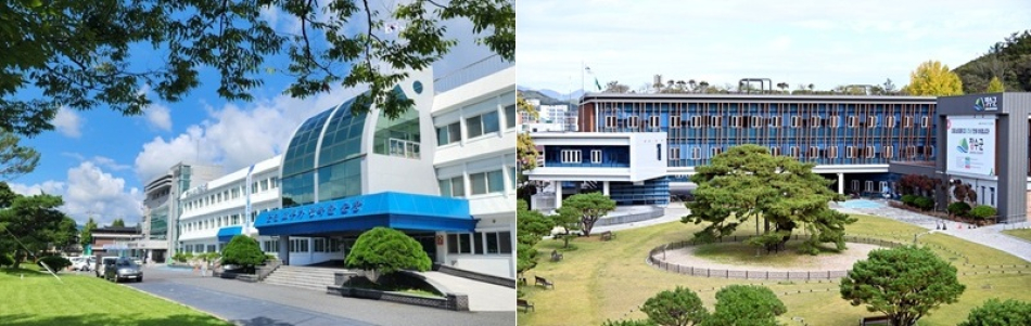 순창군청(왼쪽), 장수군청 전경