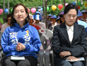 전은수·김민경, 윤정사 방문해 표심 공략 [쿠키포토]