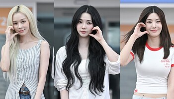 카리나·윈터·권은비, 월드컵 원정 응원…멕시코行