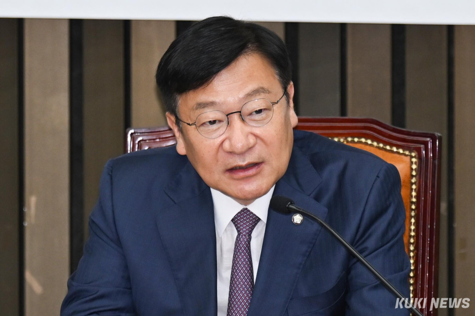 9일 서울 여의도 국회에서 열린 원내대표 후보자 초청 간담회에서 정점식 원내대표가 발언하고 있다. 임은재 기자