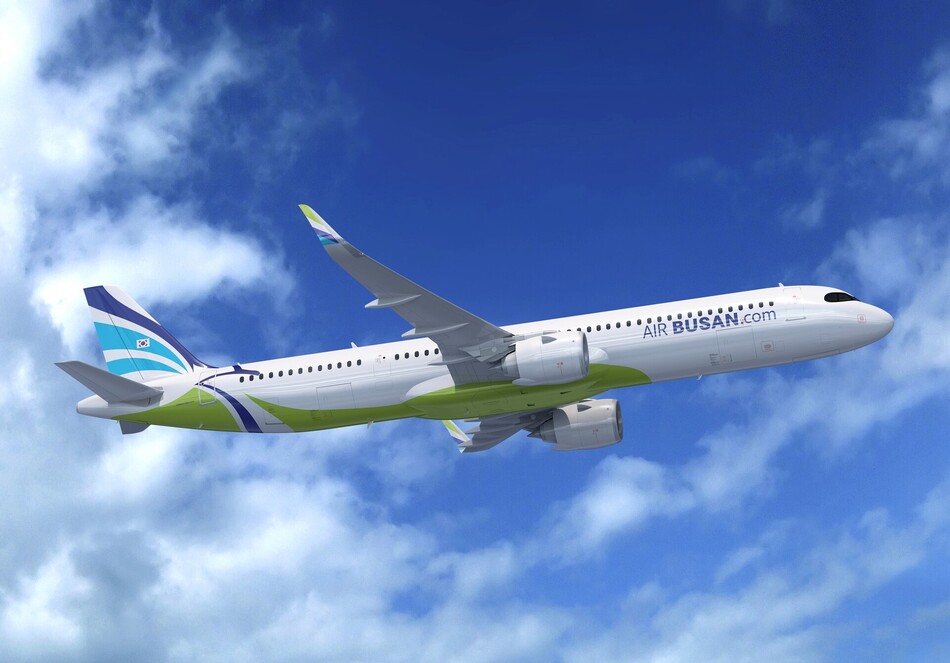 에어부산 A321neo 항공기. 에어부산