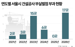 [단독] 서울시 건설공사 부실벌점, 상반기에만 17건