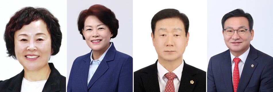 왼쪽부터 이영애·이태손·임인환·하중환 의원.(가나다순) 출처=중앙선거관리위원회