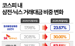 “월급 벌러 삼전·닉스로”…레버리지 광풍에 거래대금 53% 쏠렸다