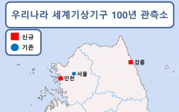 WMO, 한국 기후관측소 5곳 ‘100년 관측소’ 신규 승인