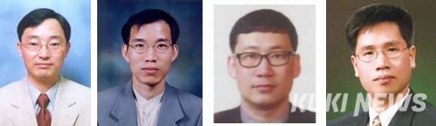 왼쪽부터 최병묵 행정국장, 이병철 기획국장, 안민호 평생교육원장, 이형래 소통담당관