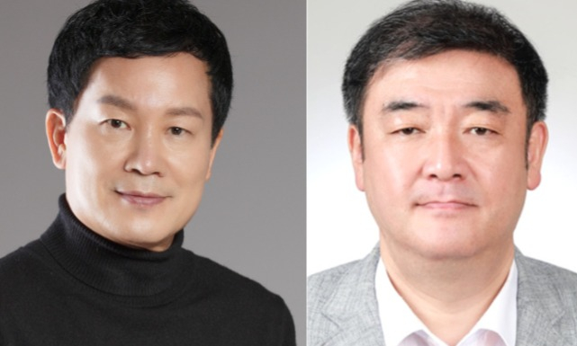 전재수 정무라인으로 검토중인 홍순헌 전 해운대구청장(왼쪽)과 정경원 부산 민주당 사무청장. 민주당 제공