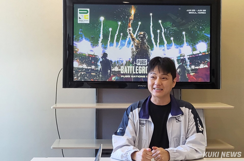 박수용 크래프톤 e스포츠실장이 23일 기자들과 만나 배틀그라운드와 PNC 2026에 대한 견해를 밝히고 있다. 김정후 기자