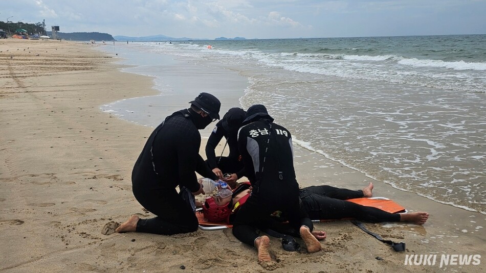 충남소방 119시민구조대 모습.