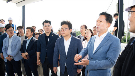 ‘평당 1000원 승부수’ 김장호 구미시장…산단 조성 현장 찾아
