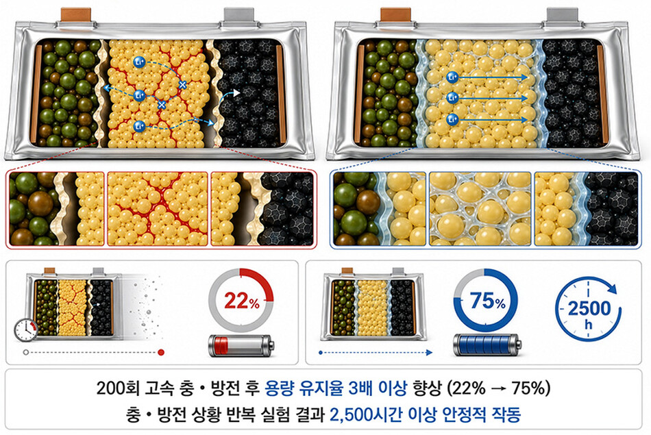 탄성 이온전도 소재 활용 황화물 전고체 전지 성능 평가 결과. 한국화학연구원