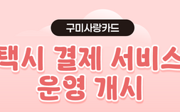 구미시, “7월부터 구미사랑카드로 택시 결제 가능”