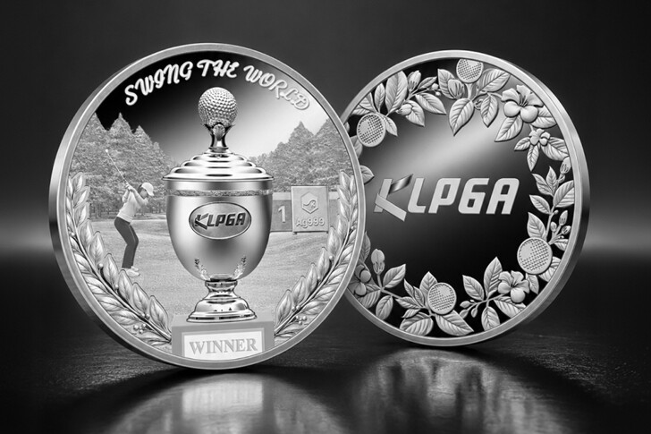 KLPGA 기념메달. 한국조폐공사