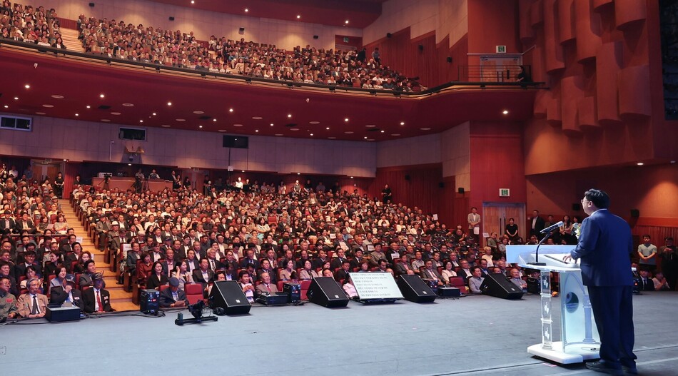 1일 김기재 당진시장은 많은 시민이 모인 취임식에서 시민을 위한 행정 구현에 앞장서겠다고 강조했다. 당진시