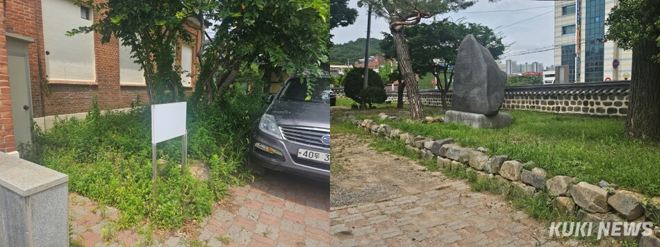 태종대왕 유허지비가 세워진 서산객사 주변. 사진=이은성 기자