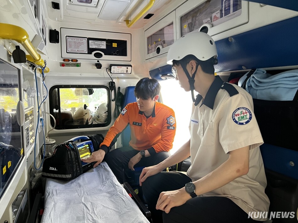 충남소방본부는 응급구조사 양성을 위해 공주대와 남서울대 응급구조학과 재학생을 대상으로 119구급차 동승 현장 실습을 운영했다.