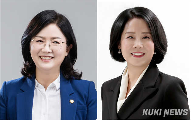 제12대 춘천시의회 이희자 의장과 정경옥 부의장.