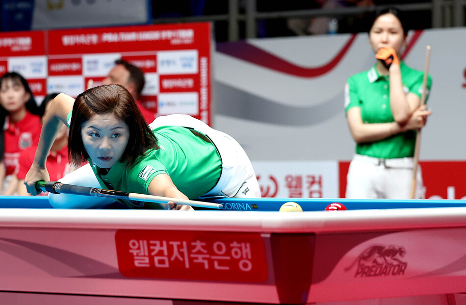 ‘당구 여제’ 김가영이 이끄는 하나카드가 3연승을 달렸다. PBA 제공
