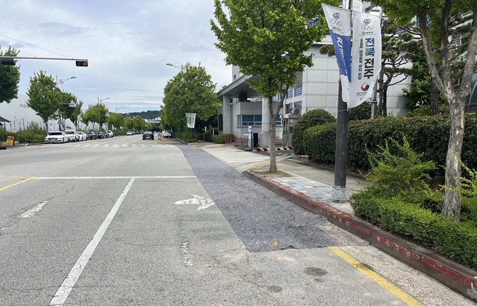 전북특별자치도청 북문 인근 도로