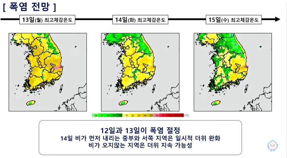 기사청 수시예보브리핑 화면 캡처.