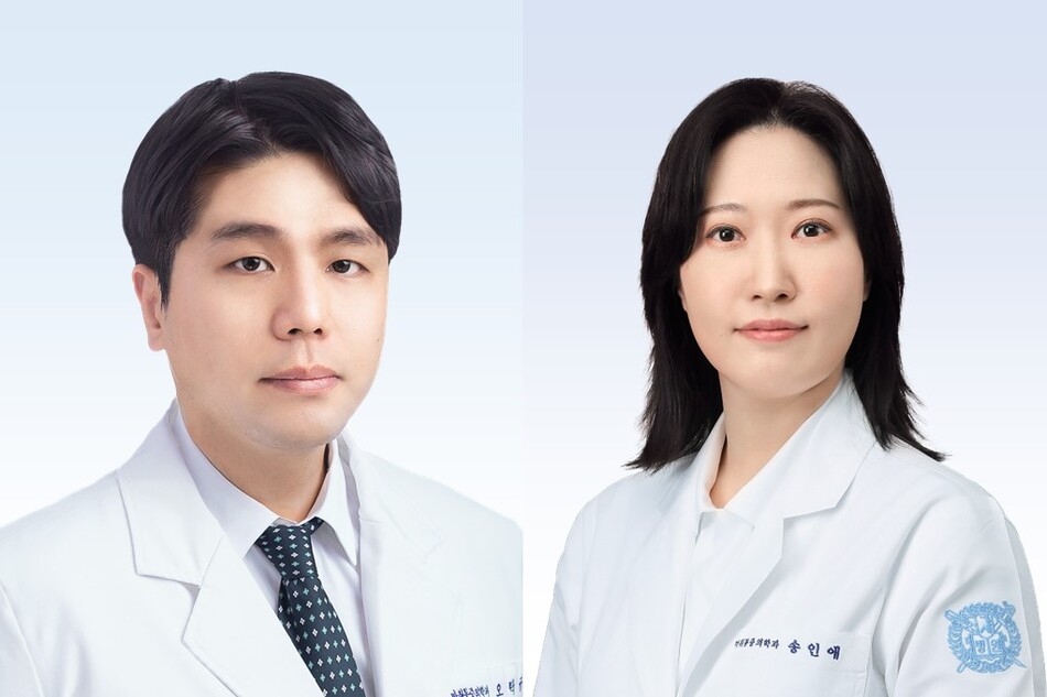 오탁규 분당서울대병원 마취통증의학과 교수(왼쪽), 송인애 분당서울대병원 마취통증의학과 교수. 분당서울대병원 제공