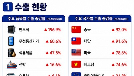 ‘반도체 호황에 수출 신기록’… 무역흑자 첫 300억 달러 돌파