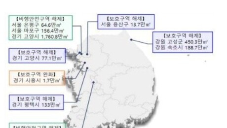 군사규제 대폭 푼다…여의도 10배 보호구역 해제·완화, 고양·고성 개발 숨통