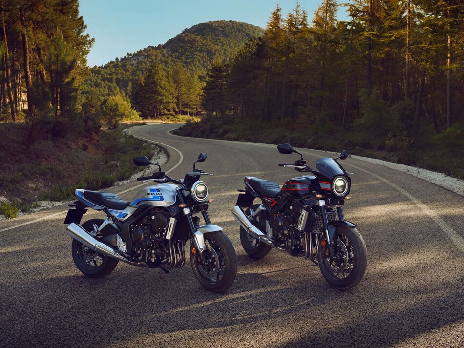 (왼쪽부터) 혼다 CB1000F 실버 컬러, CB1000F 블랙 컬러 액세서리 장착 모델. 혼다코리아 제공