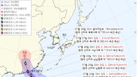 몸집 키우는 태풍 ‘노을’…한반도 비켜가지만 더 길어진 여름은 계속