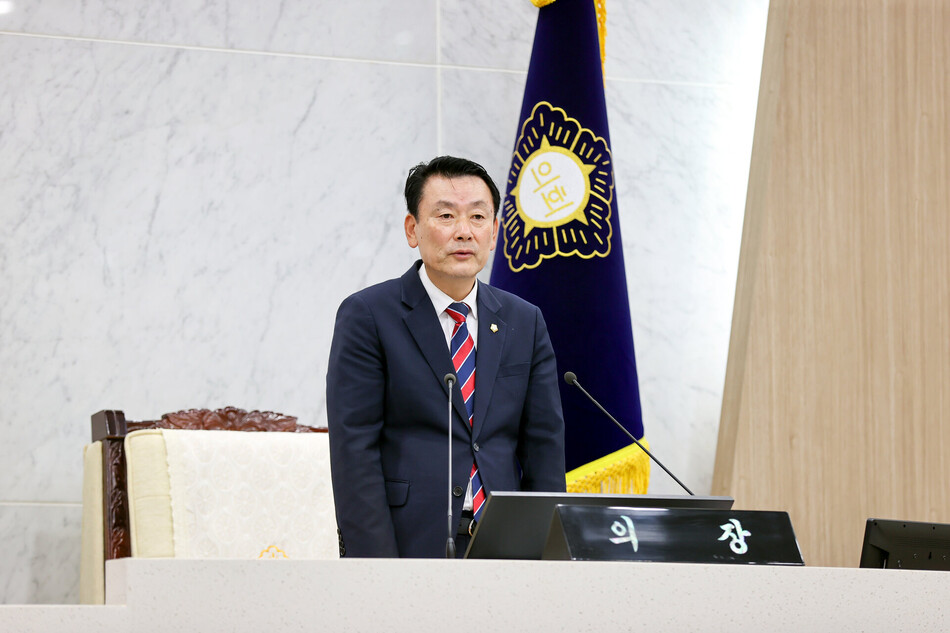 제5대 당진시의회 김선호 의장. 당진시의회